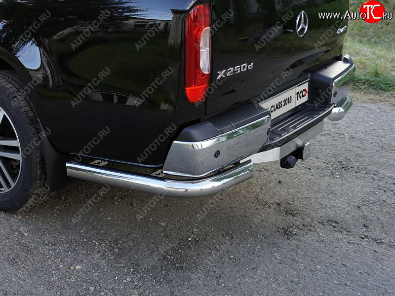 26 499 р. Защита задняя (уголки, нержавейка 76,1 мм) ТСС Тюнинг Mercedes-Benz X class W470 (2017-2020)  с доставкой в г. Керчь