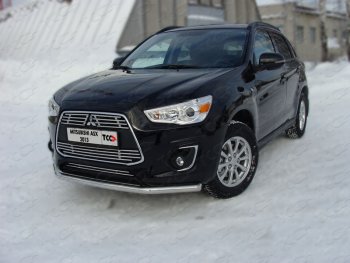 Защита переднего бампера нижняя d60,3 мм ТСС Тюнинг Mitsubishi ASX 1-ый рестайлинг (2013-2016) (нержавейка)