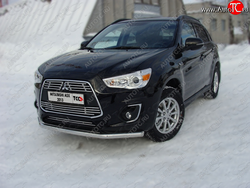 17 649 р. Защита переднего бампера нижняя d60,3 мм ТСС Тюнинг  Mitsubishi ASX (2013-2016) 1-ый рестайлинг (нержавейка)  с доставкой в г. Керчь