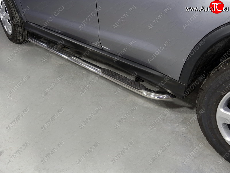 33 999 р. Пороги овальные гнутые с накладкой 75х42 мм  Mitsubishi ASX (2017-2020) 2-ой рестайлинг (серые)  с доставкой в г. Керчь