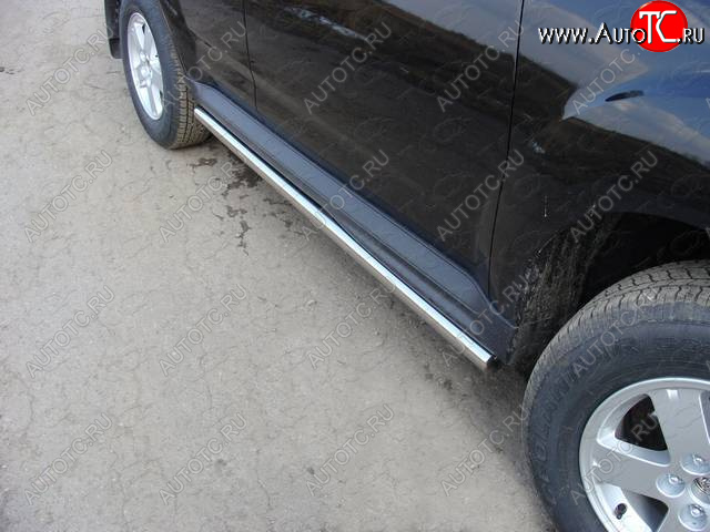 19 599 р. Защита порогов труба d60,3 мм ТСС Тюнинг  Mitsubishi Outlander  GF (2012-2014) дорестайлинг (серые)  с доставкой в г. Керчь