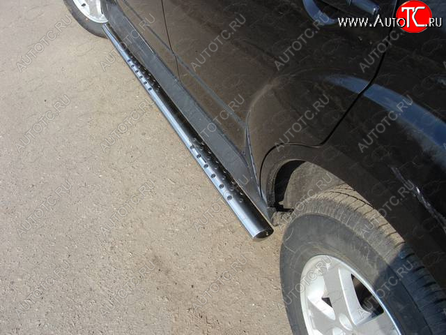 33 999 р. Пороги овальные с проступью 75х42 мм ТСС Тюнинг  Mitsubishi Outlander  GF (2012-2014) дорестайлинг (серые)  с доставкой в г. Керчь