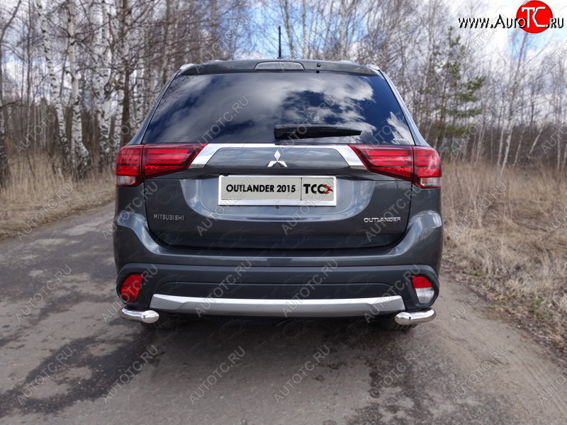 21 999 р. Защита заднего бампера (уголки, d60,3 мм) TCC Mitsubishi Outlander GF 2-ой рестайлинг (2015-2018)  с доставкой в г. Керчь