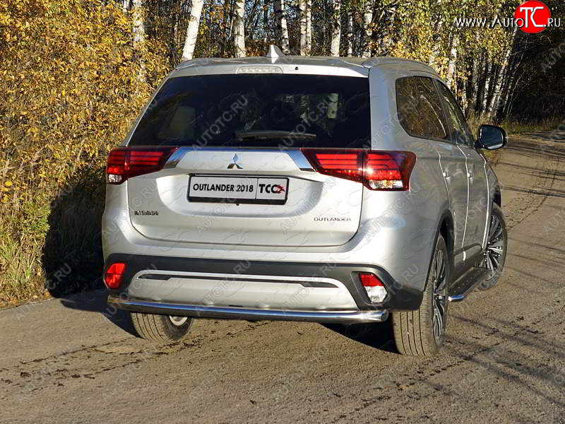 20 599 р. Защита задняя (нержавейка 60,3 мм) ТСС Тюнинг  Mitsubishi Outlander  GF (2018-2022) 3-ий рестайлинг  с доставкой в г. Керчь
