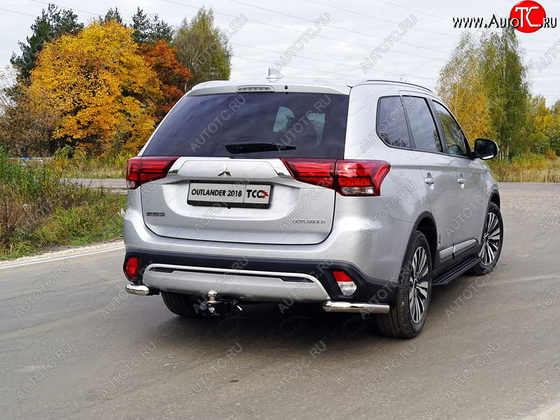 21 999 р. Защита заднего бампера (уголки, d60,3 мм) TCC  Mitsubishi Outlander  GF (2018-2022) 3-ий рестайлинг  с доставкой в г. Керчь
