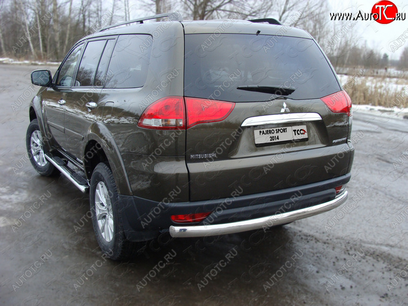 21 999 р. Защита задняя (центральная овальная 75х42 мм) ТСС Тюнинг  Mitsubishi Pajero Sport  PB (2013-2017) рестайлинг  с доставкой в г. Керчь
