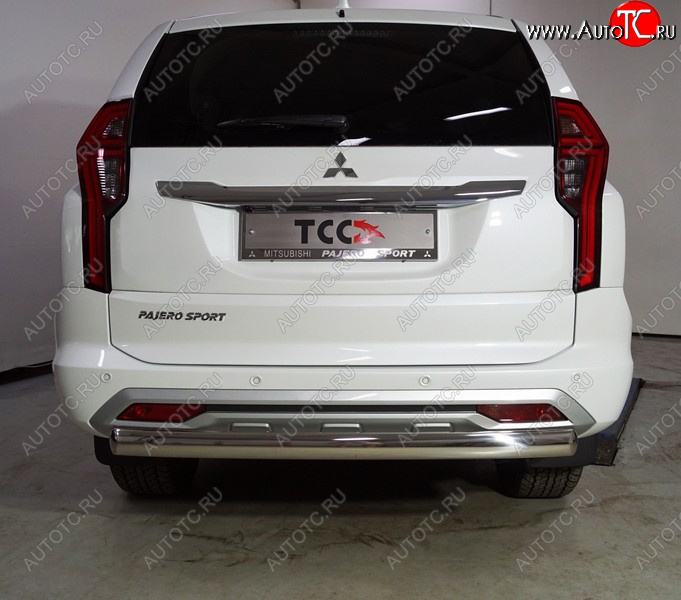 22 999 р. Защита заднего бампера (овальная, d75х42 мм) TCC  Mitsubishi Pajero Sport  QF (2019-2022) рестайлинг  с доставкой в г. Керчь