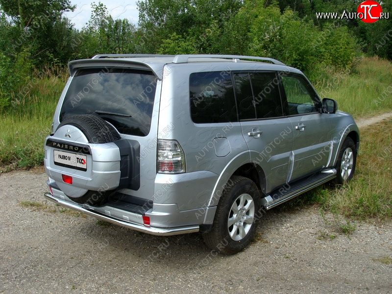 21 999 р. Защита задняя (центральная нержавейка 60,3 мм) ТСС Тюнинг Mitsubishi Pajero 4 V80 3 дв. 1-ый рестайлинг (2011-2014)  с доставкой в г. Керчь
