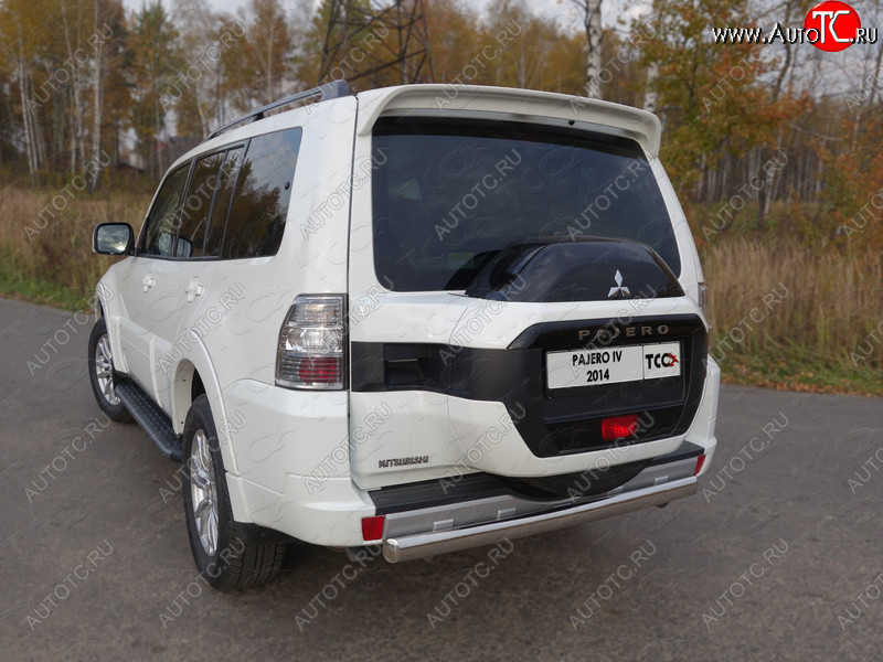 19 299 р. Защита задняя (центральная, нержавейка d75*42 мм) ТСС Тюнинг  Toyota RAV4  XA40 (2015-2019) 5 дв. рестайлинг (центральная)  с доставкой в г. Керчь