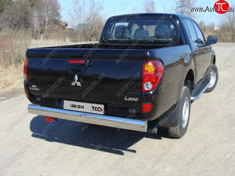 12 999 р. Защита задняя (центральная 120х60 мм) ТСС Тюнинг  Mitsubishi L200  4 (2013-2016)  рестайлинг (центральная)  с доставкой в г. Керчь