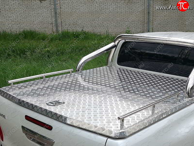12 199 р. Рейлинги длинные ТСС Тюнинг  Mitsubishi L200  5 KK,KL (2015-2019) дорестайлинг (нержавеющая сталь)  с доставкой в г. Керчь