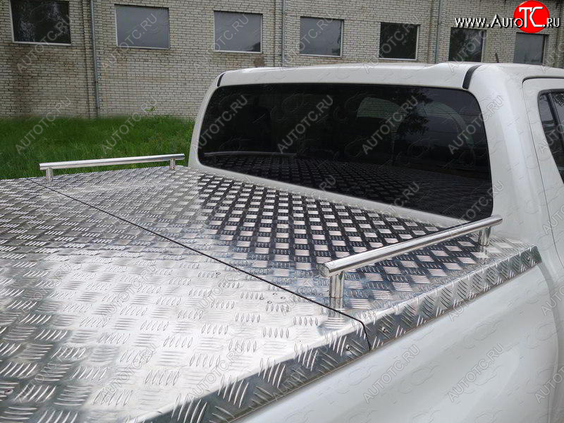 5 549 р. Рейлинги короткие ТСС Тюнинг  Mitsubishi L200  5 KK,KL (2015-2019) дорестайлинг (нержавеющая сталь)  с доставкой в г. Керчь