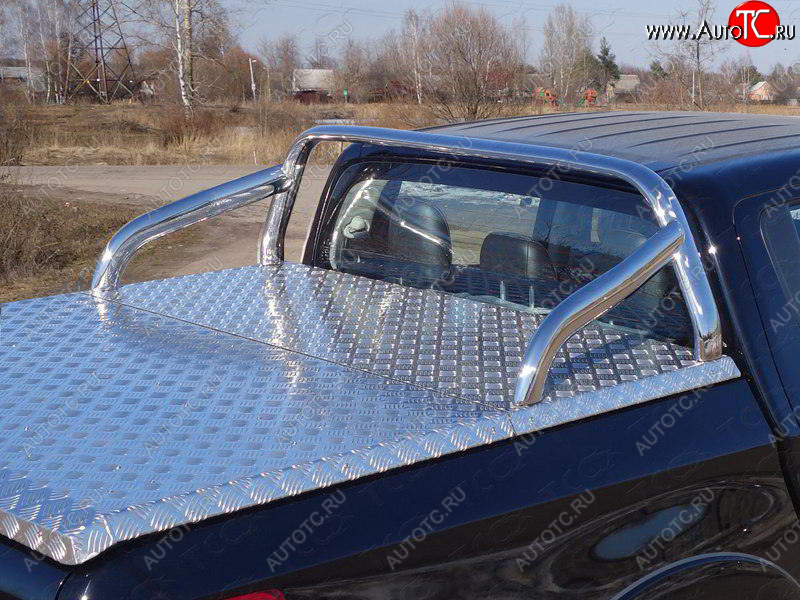 67 999 р. Защита кузова d 75х42 мм (для крышки) ТСС Тюнинг  Mitsubishi L200  5 KK,KL (2015-2019) дорестайлинг (нержавейка)  с доставкой в г. Керчь