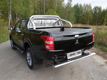 Защита кузова и заднего стекла (только для кузова) d 76,1 мм ТСС Тюнинг Mitsubishi L200  5 KK,KL (2018-2022) рестайлинг (нержавейка)
