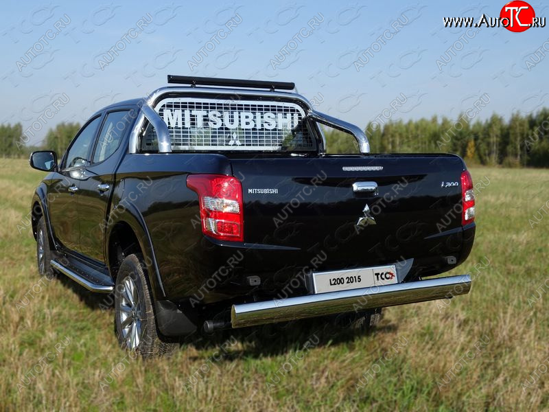 117 999 р. Защита кузова и заднего стекла (только для кузова) d 76,1 мм светодиодной фарой ТСС Тюнинг  Mitsubishi L200  5 KK,KL (2018-2022) рестайлинг (нержавейка)  с доставкой в г. Керчь