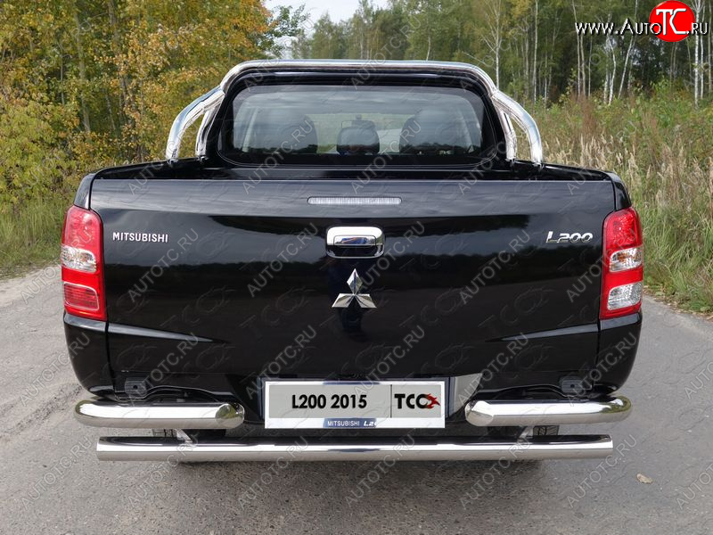 67 999 р. Защита кузова (только для кузова) d75х42 мм ТСС Тюнинг  Mitsubishi L200  5 KK,KL (2018-2022) рестайлинг (нержавейка)  с доставкой в г. Керчь