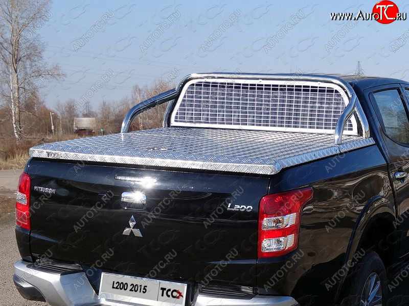 81 999 р. Защита кузова и заднего стекла (для крышки) d 75*42 мм ТСС Тюнинг  Mitsubishi L200  5 KK,KL (2018-2022) рестайлинг (нержавейка)  с доставкой в г. Керчь