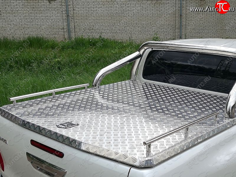 12 199 р. Рейлинги длинные ТСС Тюнинг  Mitsubishi L200  5 KK,KL (2018-2022) рестайлинг (нержавейка)  с доставкой в г. Керчь