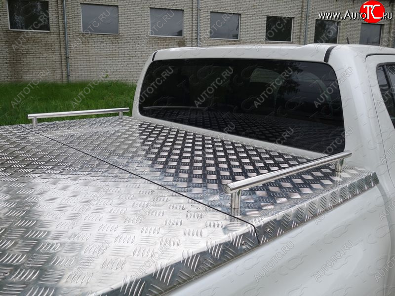 5 549 р. Рейлинги короткие ТСС Тюнинг  Mitsubishi L200  5 KK,KL (2018-2022) рестайлинг (нержавеющая сталь)  с доставкой в г. Керчь