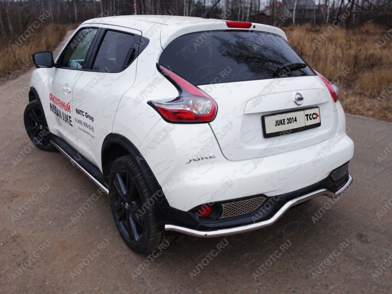 17 649 р. Защита заднего бампера d 42,4 мм ТСС Тюнинг  Nissan Juke  1 YF15 (2014-2020) рестайлинг (нержавейка)  с доставкой в г. Керчь