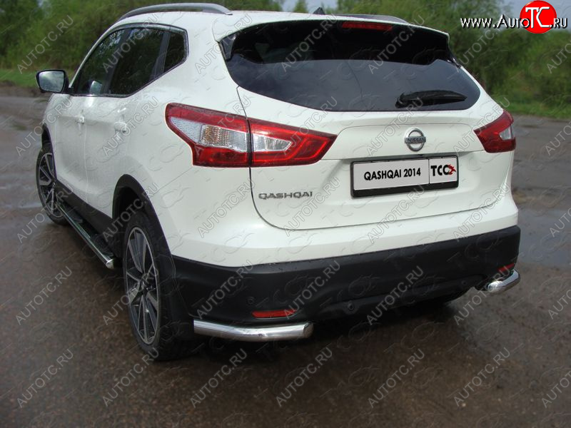 15 999 р. Защита заднего бампера (уголки, d60,3 мм) TCC  Nissan Qashqai  2 (2013-2019) J11 дорестайлинг  с доставкой в г. Керчь
