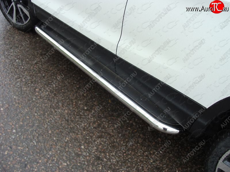 41 749 р. Пороги с площадкой 60,3 мм ТСС Тюнинг  Nissan Qashqai  2 (2013-2019) J11 дорестайлинг (нержавейка )  с доставкой в г. Керчь