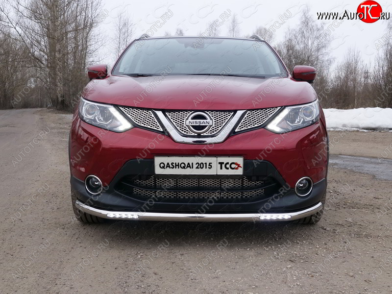 36 299 р. Защита переднего бампера нижняя с ДХО 60,3 мм ТСС Тюнинг Nissan Qashqai 2 J11 дорестайлинг (2013-2019) (нержавейка)  с доставкой в г. Керчь