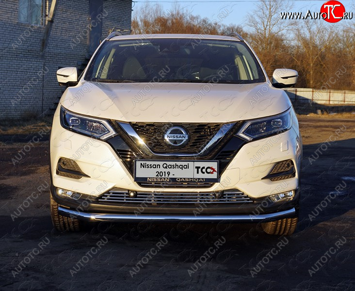 19 999 р. Защита переднего бампера нижняя d60,3 мм ТСС Тюнинг  Nissan Qashqai  2 (2017-2022) J11 рестайлинг (нержавейка)  с доставкой в г. Керчь
