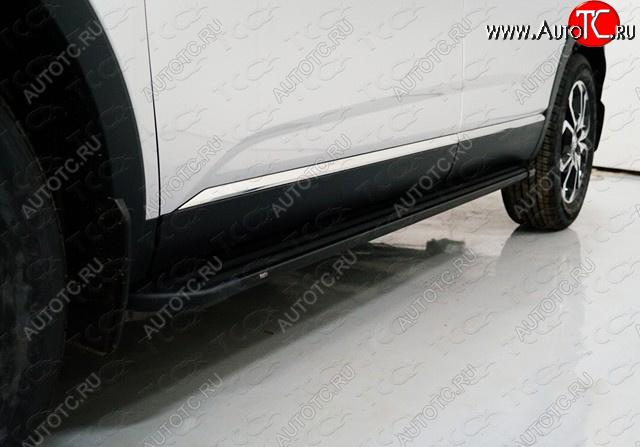 21 999 р. Пороги алюминиевые Slim Line ТСС Тюнинг  Renault Arkana (2019-2025) (Black )  с доставкой в г. Керчь