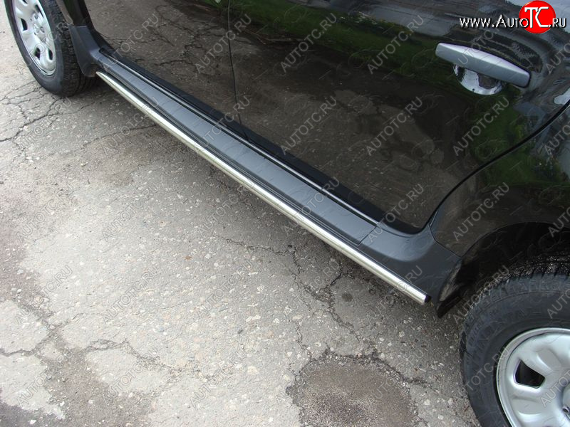 17 649 р. Защита порогов труба d42,4 мм ТСС Тюнинг  Renault Duster  HS (2010-2015) дорестайлинг (серые)  с доставкой в г. Керчь