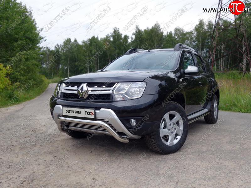 7 349 р. Нижняя декоративная вставка в бампер ТСС Тюнинг  Renault Duster  HS (2015-2021) рестайлинг (d 12 мм)  с доставкой в г. Керчь