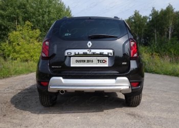 Защита задняя (нержавейка 60,3 мм) ТСС Тюнинг Renault Duster  HS (2015-2021) рестайлинг