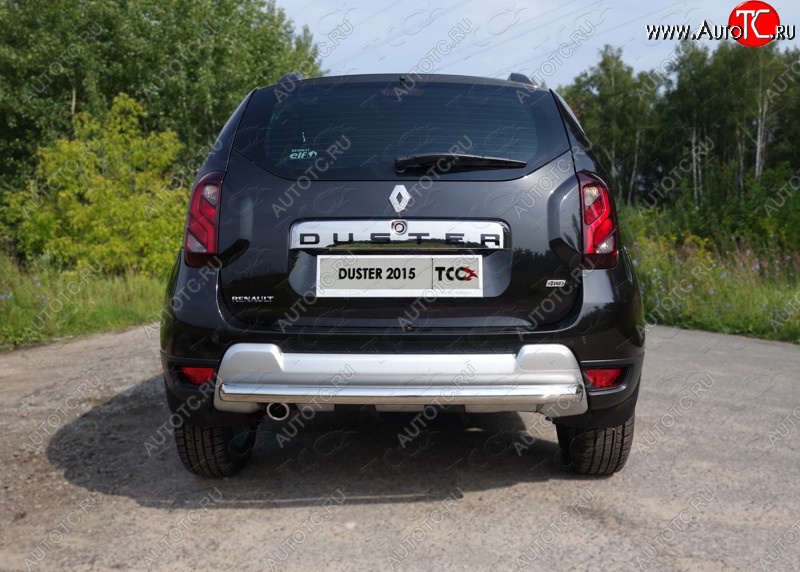11 749 р. Защита задняя (нержавейка 60,3 мм) ТСС Тюнинг  Renault Duster  HS (2015-2021) рестайлинг  с доставкой в г. Керчь