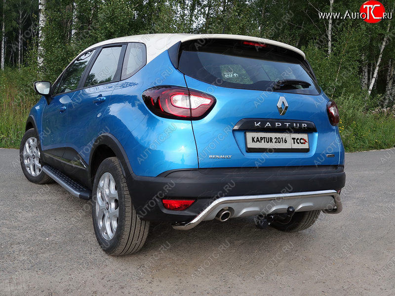 17 649 р. Защита задняя (нержавейка d42,4 мм), ТСС Тюнинг  Renault Kaptur (2016-2020) дорестайлинг  с доставкой в г. Керчь