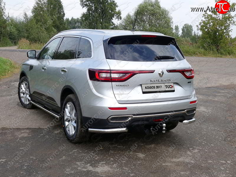 17 649 р. Защита заднего бампера (уголки, d60,3 мм) TCC Renault Koleos 2 (2016-2025)  с доставкой в г. Керчь