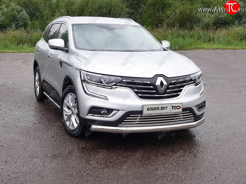 21 999 р. Защита переднего бампера нижняя овальная 75х42 мм ТСС Тюнинг  Renault Koleos  2 (2016-2025) (нержавейка)  с доставкой в г. Керчь