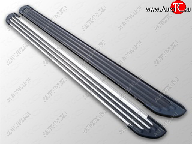 20 599 р. Пороги алюминиевые Slim Line ТСС Тюнинг SSANGYONG Actyon дорестайлинг (2010-2013) (Silver)  с доставкой в г. Керчь