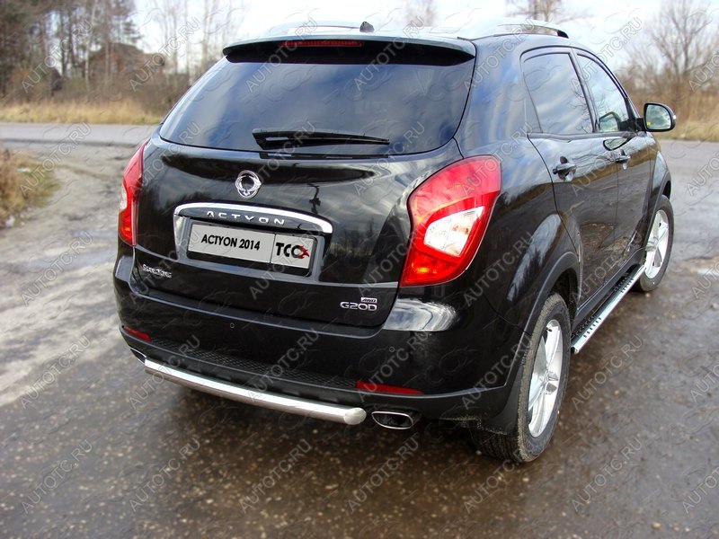 11 749 р. Защита заднего бампера (центральная) d 60,3 мм ТСС Тюнинг  SSANGYONG Actyon (2013-2021) рестайлинг (нержавейка)  с доставкой в г. Керчь