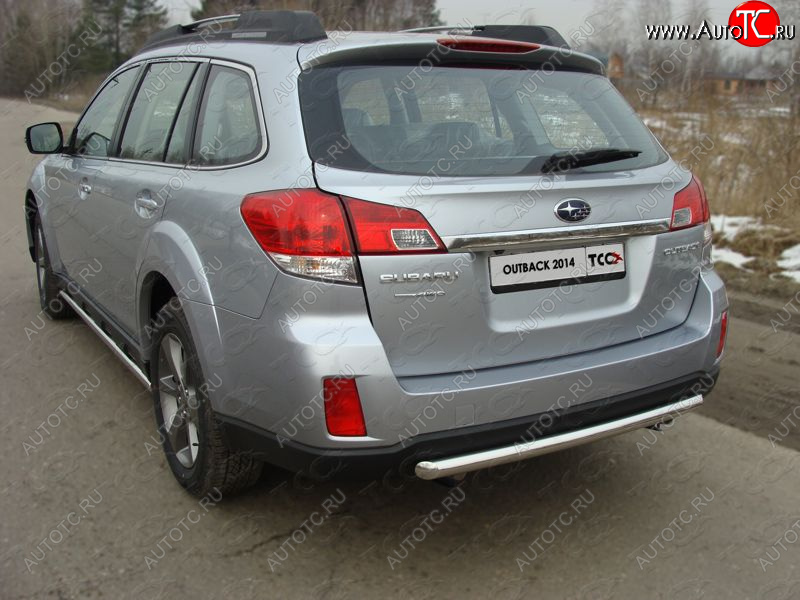 10 299 р. Защита задняя (центральная нержавейка 50,8 мм) ТСС Тюнинг  Subaru Outback  BR, (2012-2015) B14)  рестайлинг универсал  с доставкой в г. Керчь