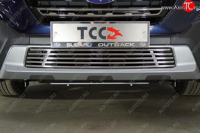 7 349 р. Декоративная вставка переднего бампера ТСС Тюнинг  Subaru Outback  BT (2019-2025) универсал (d 12 мм)  с доставкой в г. Керчь