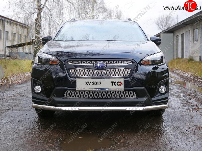 31 899 р. Защита переднего бампера нижняя с ДХО 60,3 мм ТСС Тюнинг  Subaru XV  GT/G24 (2017-2021) дорестайлинг (нержавейка)  с доставкой в г. Керчь
