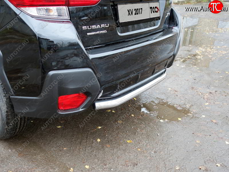 8 799 р. Защита задняя (нержавейка 60,3 мм) ТСС Тюнинг Subaru XV GT/G24 дорестайлинг (2017-2021)  с доставкой в г. Керчь