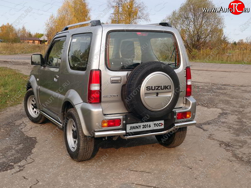 13 249 р. Защита задняя (нержавейка 42,4*60,3 мм), ТСС Тюнинг  Suzuki Jimny  JB23/JB43 (2012-2018) 2-ой рестайлинг  с доставкой в г. Керчь