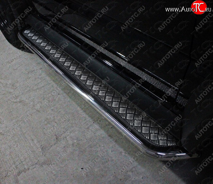 23 899 р. Пороги с площадкой 42,4 мм ТСС Тюнинг  Suzuki Jimny  JB64 (2018-2025) (серые)  с доставкой в г. Керчь