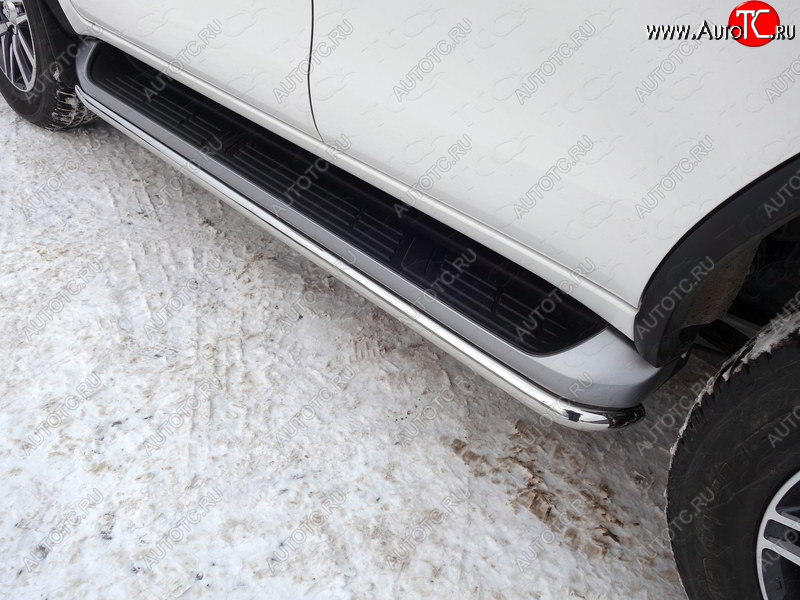 21 599 р. Защита порогов алюминий 50,8 мм, ТСС Тюнинг Toyota Fortuner AN160 дорестайлинг (2015-2020)  с доставкой в г. Керчь