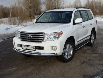 Защита переднего бампера нижняя d76,1*50,8 мм ТСС Тюнинг Toyota Land Cruiser 200 1-ый рестайлинг (2012-2015) (нержавейка)