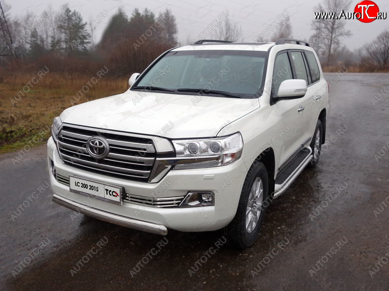 11 749 р. Декоративная вставка переднего бампера (кроме EXECUTIVE) ТСС Тюнинг  Toyota Land Cruiser  200 (2015-2021) 2-ой рестайлинг (d 16 мм)  с доставкой в г. Керчь