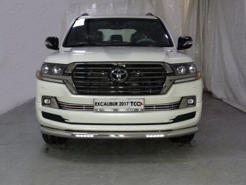 Защита переднего бампера нижняя с ДХО 76,1 мм ТСС Тюнинг Toyota Land Cruiser  200 (2015-2021) 2-ой рестайлинг