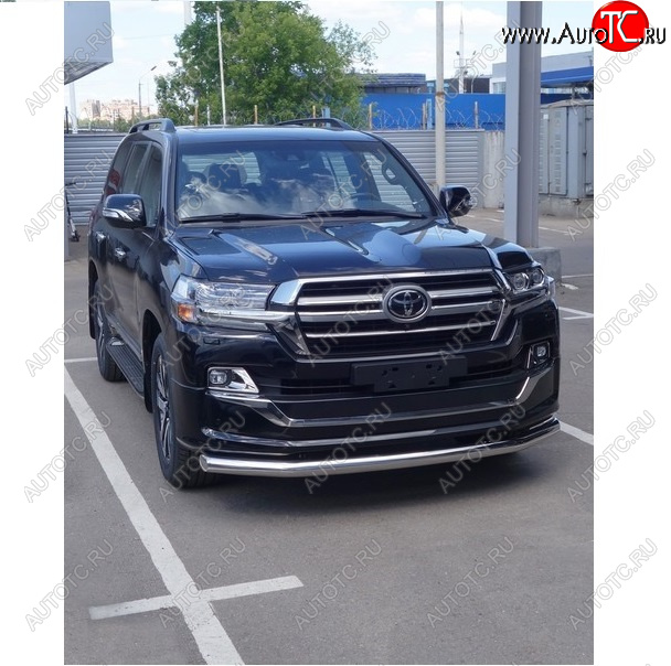 26 749 р. Защита переднего бампера нижняя d76,1 мм (EXECUTIVE LOUNGE) ТСС Тюнинг  Toyota Land Cruiser  200 (2015-2021) 2-ой рестайлинг (нержавейка)  с доставкой в г. Керчь