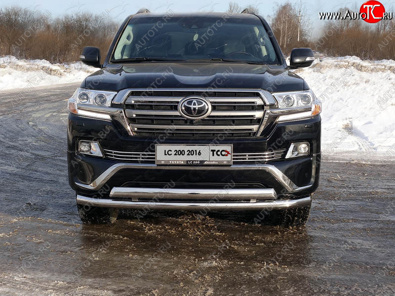 10 299 р. Декоративная вставка переднего бампера EXECUTIVE ТСС Тюнинг Toyota Land Cruiser 200 2-ой рестайлинг (2015-2021) (d 12 мм)  с доставкой в г. Керчь